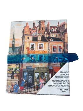 Paris Street‎ Scene Erasable Telephone Address Book - Multicolor